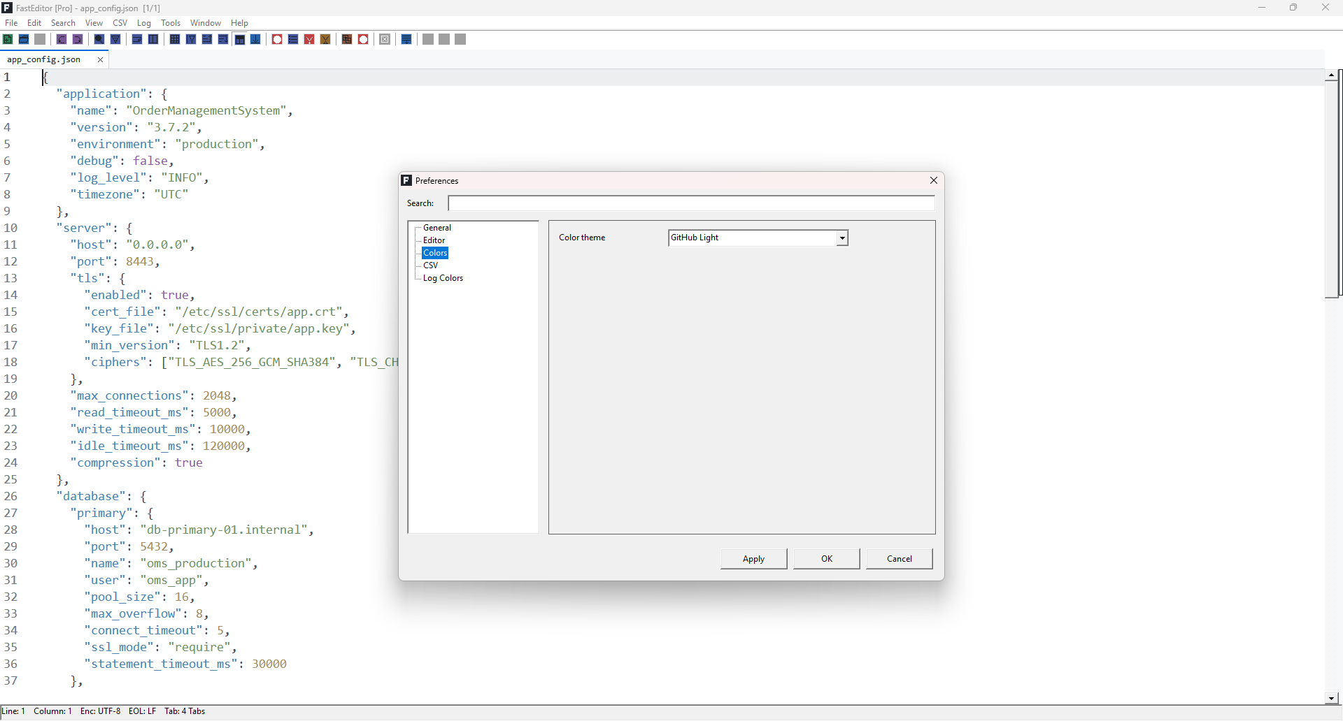 FastEditor GitHub Light Theme